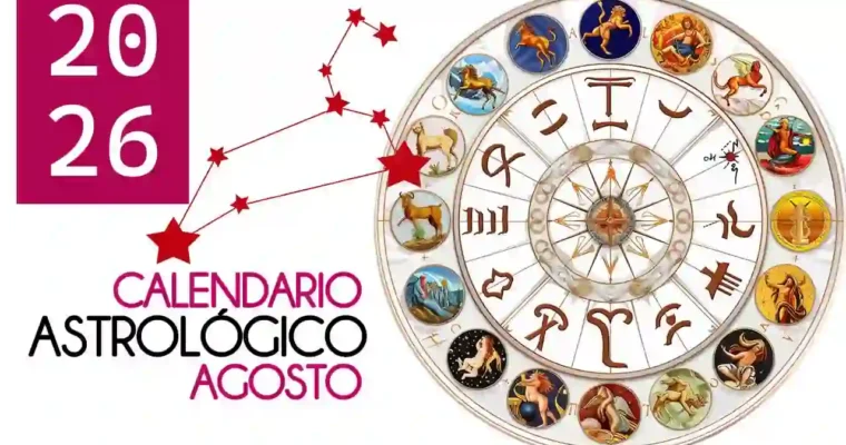 Calendario astrológico de agosto 2026