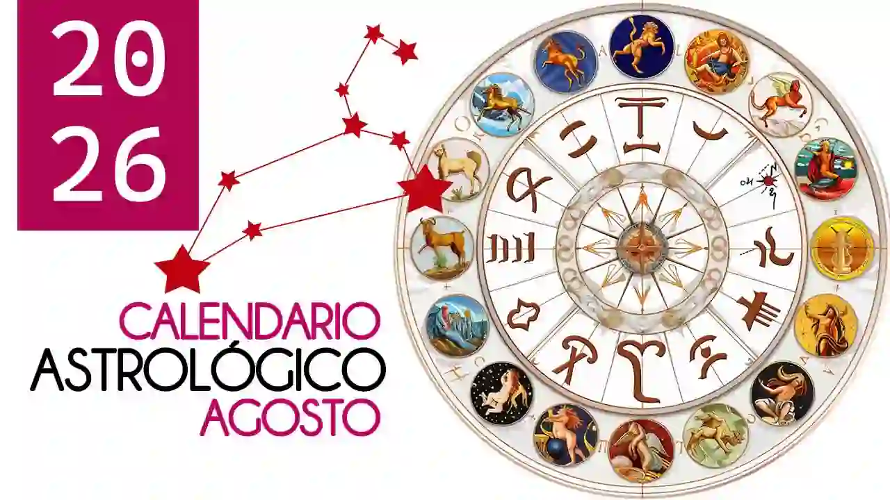 Calendario astrológico de agosto 2026