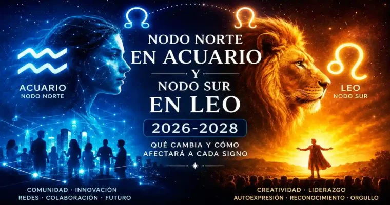 Nodo Norte en Acuario y Nodo Sur en Leo 2026-2028: qué cambia y cómo afectará a cada signo