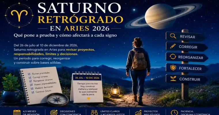 Saturno retrógrado en Aries 2026: qué pone a prueba y cómo afectará a cada signo