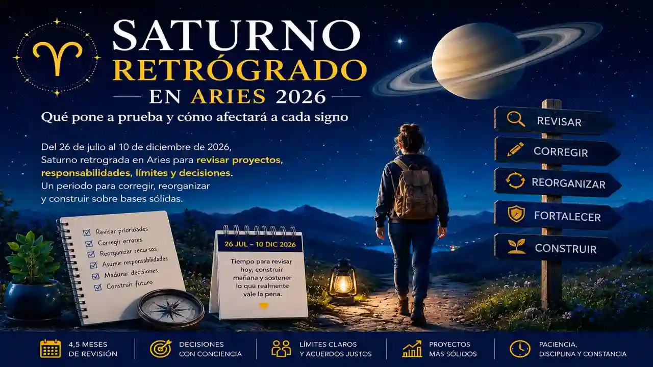 Saturno retrógrado en Aries 2026: qué pone a prueba y cómo afectará a cada signo