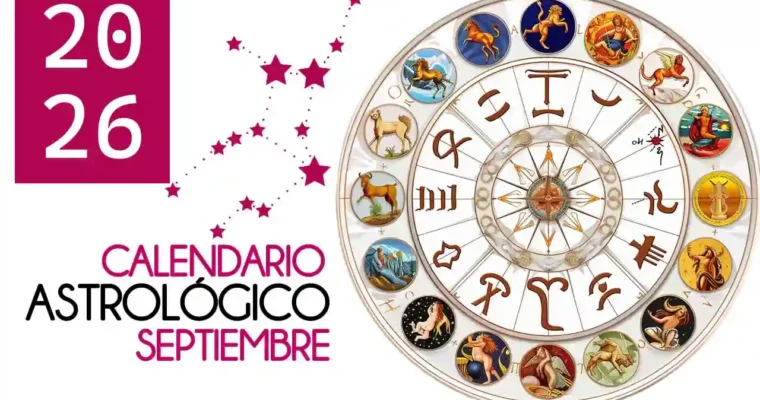 Calendario astrológico de septiembre 2026
