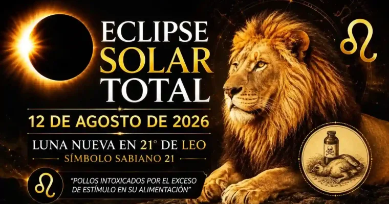 Eclipse solar y Luna Nueva en Leo del 12 de agosto de 2026: la intoxicación por exceso de estímulo