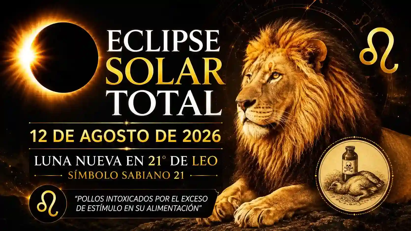 Eclipse solar y Luna Nueva en Leo del 12 de agosto de 2026: la intoxicación por exceso de estímulo