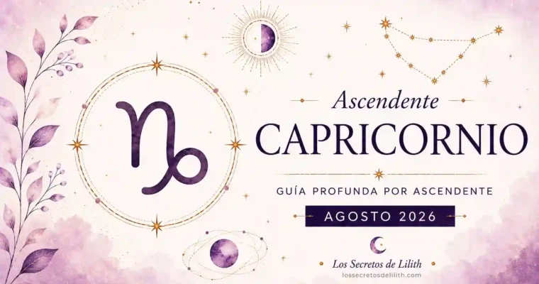 Ascendente Capricornio en agosto de 2026: dinero, relaciones y decisiones sobre hogar