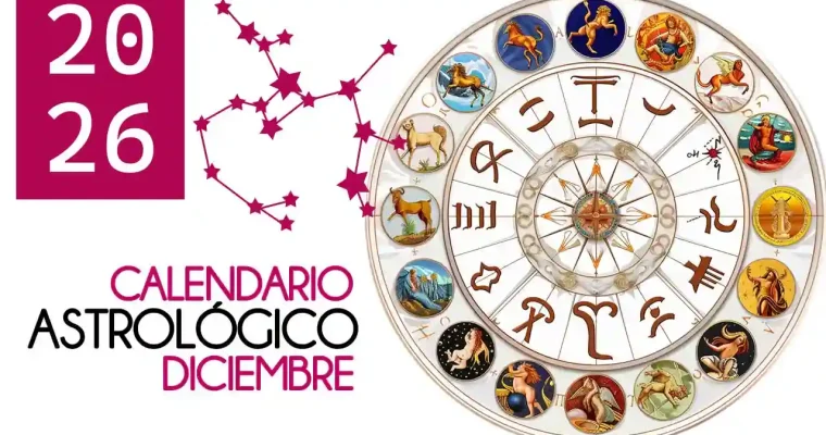 Calendario astrológico de Diciembre 2026