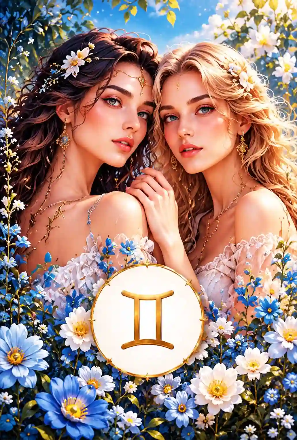 Ilustración zodiacal de Géminis