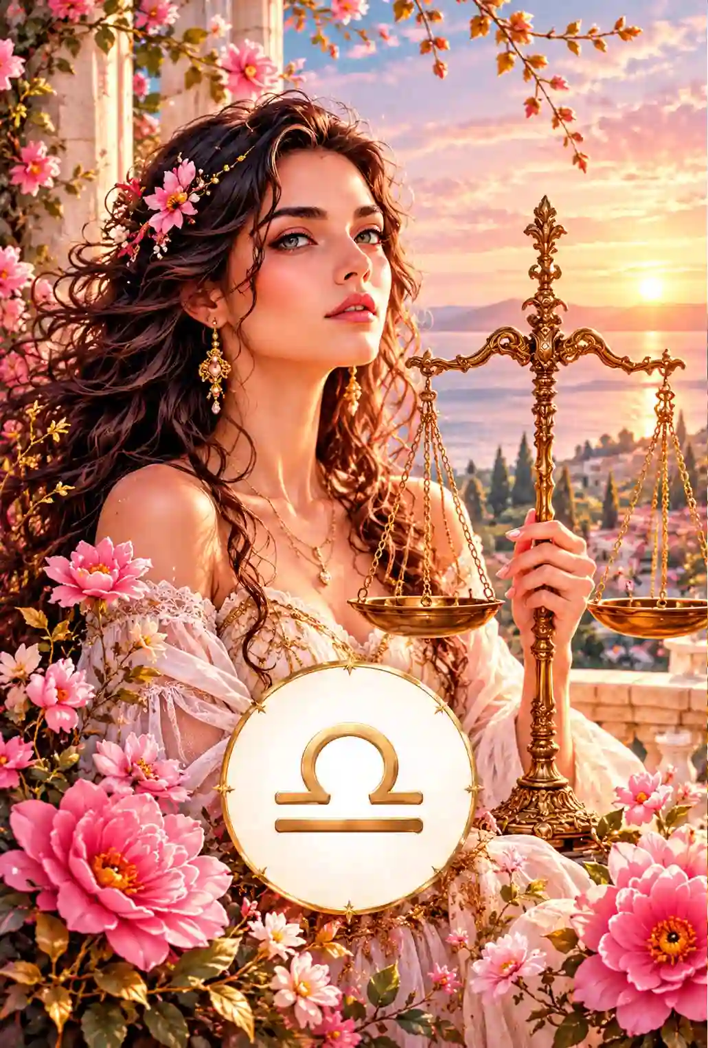 Ilustración zodiacal de Libra