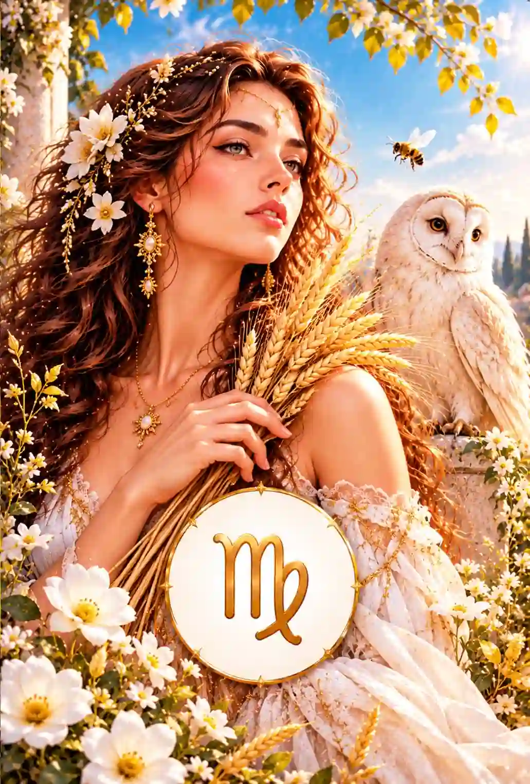 Ilustración zodiacal de Virgo